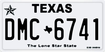 TX license plate DMC6741