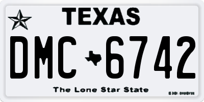 TX license plate DMC6742