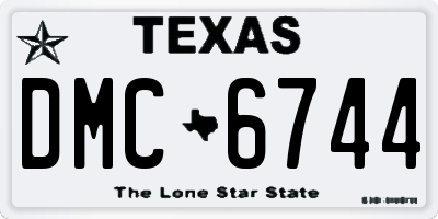 TX license plate DMC6744