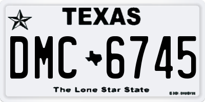 TX license plate DMC6745