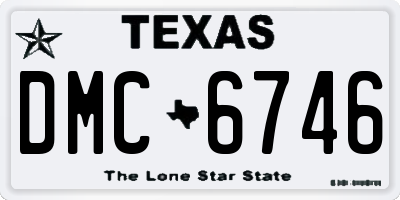 TX license plate DMC6746