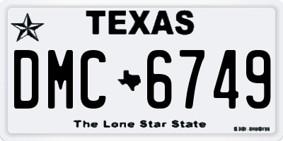 TX license plate DMC6749