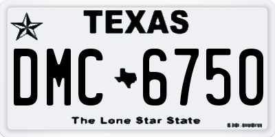TX license plate DMC6750