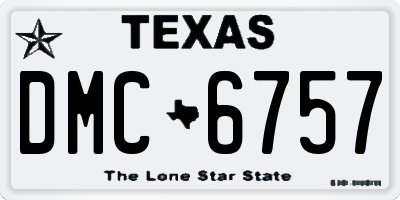 TX license plate DMC6757