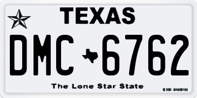 TX license plate DMC6762