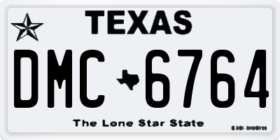 TX license plate DMC6764