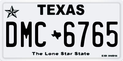 TX license plate DMC6765