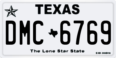 TX license plate DMC6769