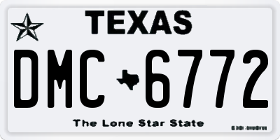 TX license plate DMC6772