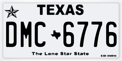 TX license plate DMC6776