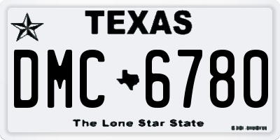 TX license plate DMC6780