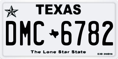 TX license plate DMC6782