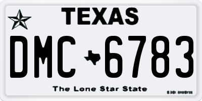 TX license plate DMC6783