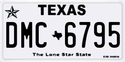 TX license plate DMC6795