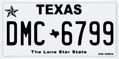 TX license plate DMC6799