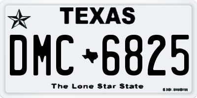 TX license plate DMC6825