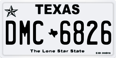TX license plate DMC6826