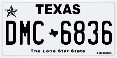 TX license plate DMC6836