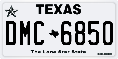 TX license plate DMC6850