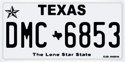 TX license plate DMC6853