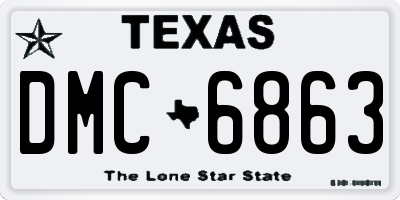 TX license plate DMC6863