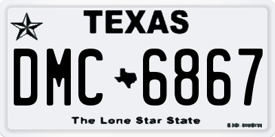 TX license plate DMC6867