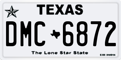 TX license plate DMC6872