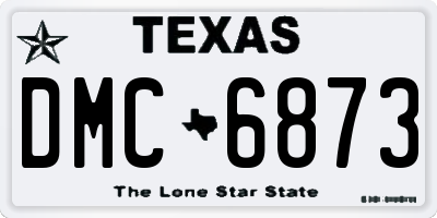 TX license plate DMC6873