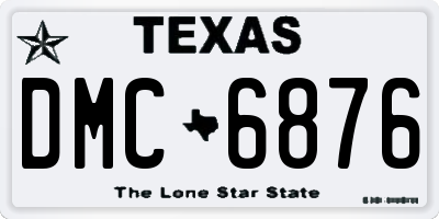 TX license plate DMC6876