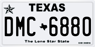 TX license plate DMC6880