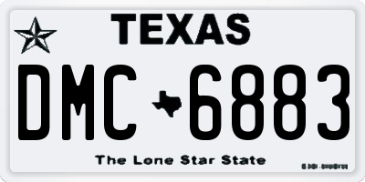 TX license plate DMC6883