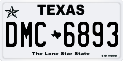TX license plate DMC6893