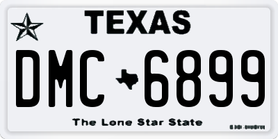 TX license plate DMC6899