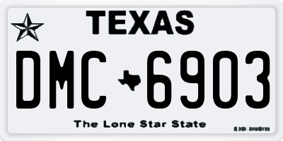 TX license plate DMC6903