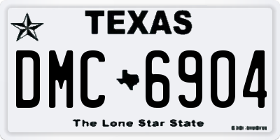 TX license plate DMC6904