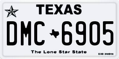 TX license plate DMC6905