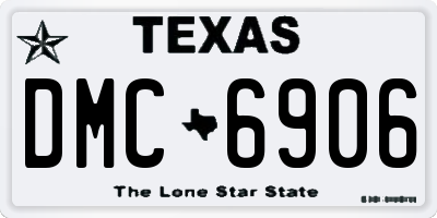 TX license plate DMC6906