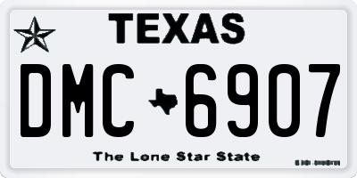 TX license plate DMC6907