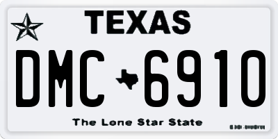 TX license plate DMC6910