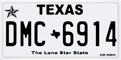 TX license plate DMC6914