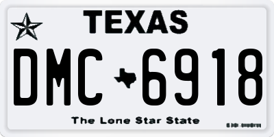 TX license plate DMC6918