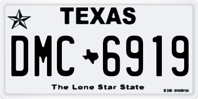 TX license plate DMC6919