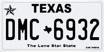 TX license plate DMC6932
