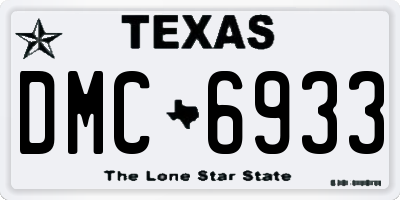 TX license plate DMC6933