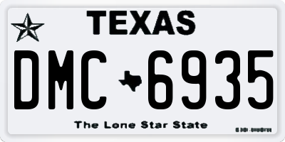TX license plate DMC6935