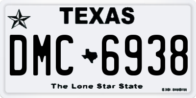 TX license plate DMC6938
