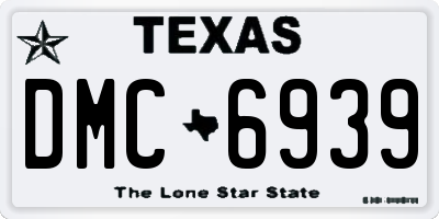 TX license plate DMC6939