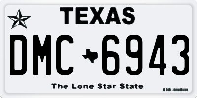 TX license plate DMC6943