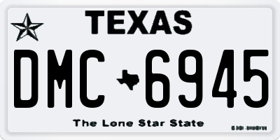 TX license plate DMC6945