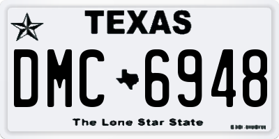 TX license plate DMC6948